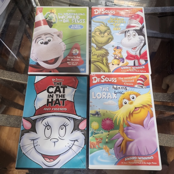 7 Dr Seuss DVD Lot Horton Lorax Cat In the Hat Grinch - Picture 2 of 3